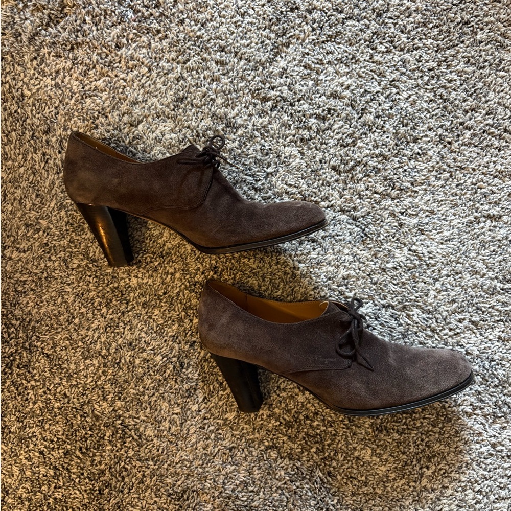 Vintage Brown Suede Salvatore Ferragamo Women's Heels, 8 N